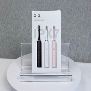 X-3 Sonic Electric Toothbrush Pink IPX7 Waterproof 6 Modes Rechargeable X-3